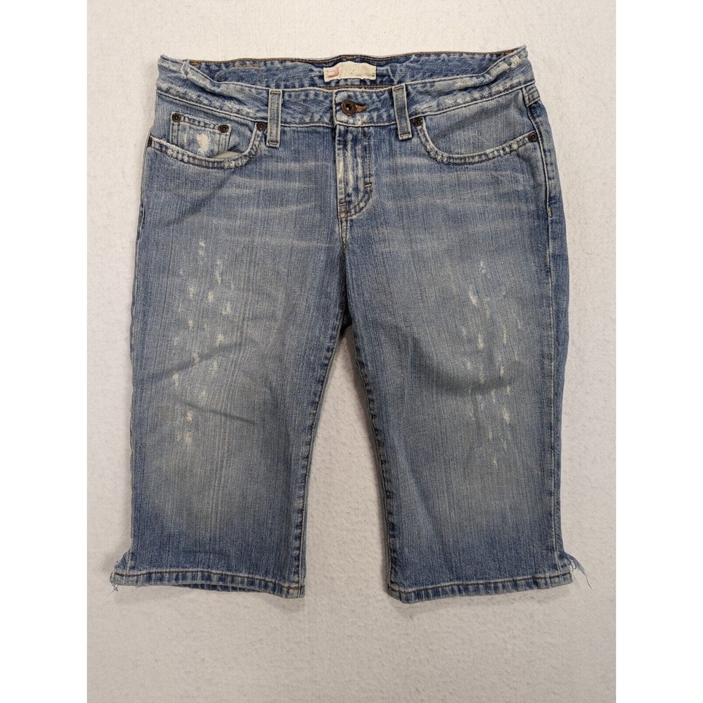 Buckle Bke Star Womens Capri Jeans 30 Distressed Size Faded Tag Cotton Blue